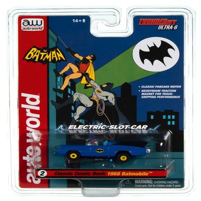 AW SC395 R1 Slot Car Classic Comic Book 1968 Batmobile Blue Hobby Exclusive
