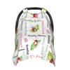 Personalized Baby Car Seat Cover Canopy with Name for Girls Boys Custom Ladybug Baby Carrier Covers for Newborn Mom Nursing Breastfeeding Covers Infant Minky Baby Blanket view 1