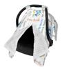 Personalized Baby Car Seat Cover Canopy with Name for Girls Boys Custom Angelfish Baby Carrier Covers for Newborn Mom Nursing Breastfeeding Covers Infant Minky Baby Blanket view 2