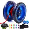 MAGICYOYO K1 Yoyo Professional Responsive Yoyo for Kids Teens Adults, Finger Spin Tricks Yoyos for Beginners to Advanced, with 12 Strings+ 2 Yo-yos Hubstacks+ Yo-yo Case+ Yo Yo Glove Kit, Navy Blue view 1