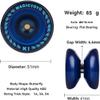 MAGICYOYO K1 Yoyo Professional Responsive Yoyo for Kids Teens Adults, Finger Spin Tricks Yoyos for Beginners to Advanced, with 12 Strings+ 2 Yo-yos Hubstacks+ Yo-yo Case+ Yo Yo Glove Kit, Navy Blue view 4