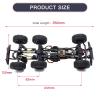 HOPLEX Brass Aluminum TRX6M 6x6 RC Frame & Shock Absorber & Driveshaft DIY Upgrade Parts TRX-4M TRX4M Upgrade to TRX6M 6X6 for 1/18 RC Crawler Car view 3