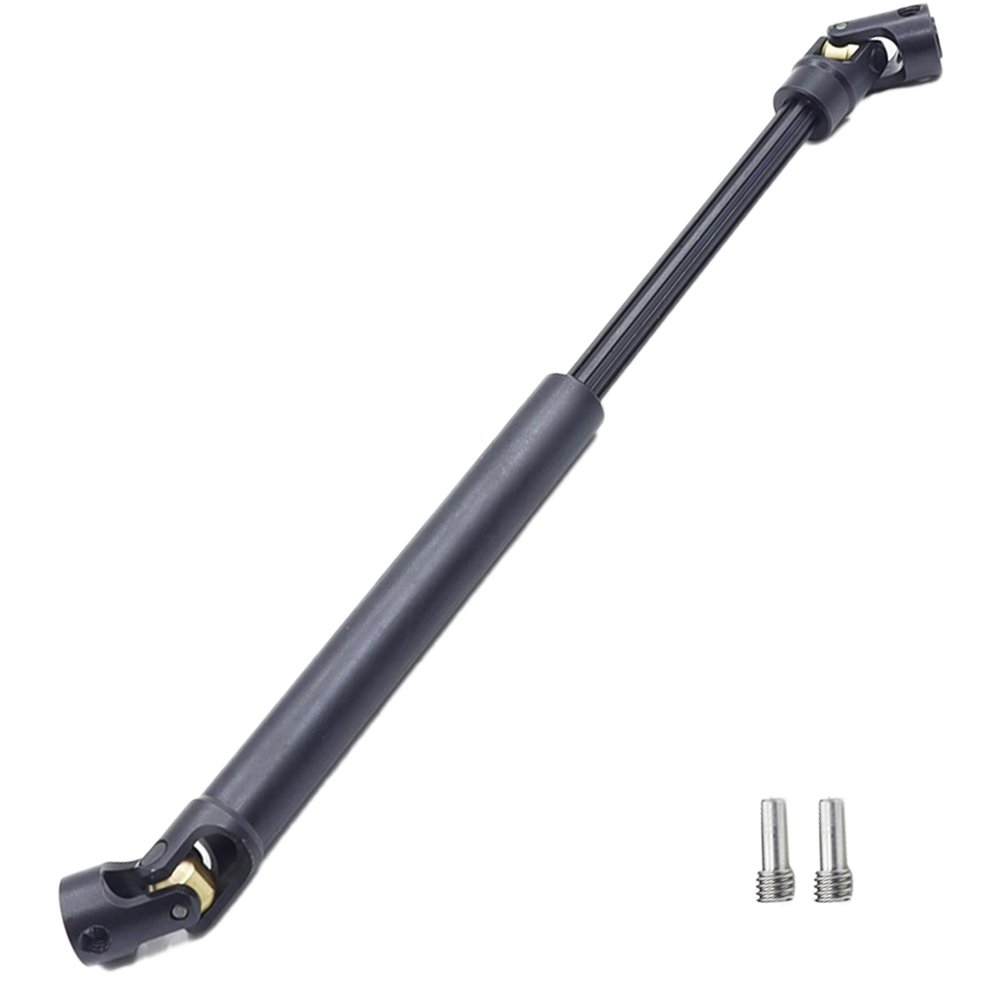 HOPLEX Stainless Steel Driveshaft with Black Coating Heavy-Duty Drive Shaft for TRX4 Axial SCX10 90046 AXI03007 Redcat Gen 8 RC 1/10 Crawler Car Upgrade Accessories(125-185MM)