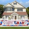 2026 Graduation Decorations-Congrats Grad Purple Yard Sign Banner Decoration for Class of 2026 Graduation Party Supplies(Red and Blue) view 2