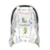 Personalized Baby Car Seat Cover with Name Custom Car Seat Canopy, Customized Caterpillars Nursing Breastfeeding Cover Infant CarSeat Canopies for Baby Girls Boys Newborn Minky Baby Blanket view 1