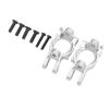2Pcs Caster Block C Hub Aluminium Alloy High Strength for LOSI Hammer Rey Rock Rey 1/10 RC Car (Silver) view 2