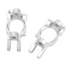 2Pcs Caster Block C Hub Aluminium Alloy High Strength for LOSI Hammer Rey Rock Rey 1/10 RC Car (Silver) view 3