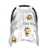 Personalized Baby Car Seat Cover with Name Custom Car Seat Canopy, Customized Bee Nursing Breastfeeding Cover Infant CarSeat Canopies for Baby Girls Boys Newborn Minky Baby Blanket view 1