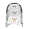 Personalized Baby Car Seat Cover with Name Custom Car Seat Canopy, Customized Butterfly Nursing Breastfeeding Cover Infant CarSeat Canopies for Baby Girls Boys Newborn Minky Baby Blanket view 1