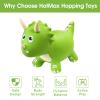 HotMax Dinosaur Bouncy Hopper Toys, Bouncy Horse for Toddlers, Inflatable Ride on Bouncy Animals, Bouncing Triceratops for Kids, Birthday Gift for 18 Months 2 3 4 Year Old Boy or Girl(Green) view 3
