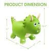 HotMax Dinosaur Bouncy Hopper Toys, Bouncy Horse for Toddlers, Inflatable Ride on Bouncy Animals, Bouncing Triceratops for Kids, Birthday Gift for 18 Months 2 3 4 Year Old Boy or Girl(Green) view 4