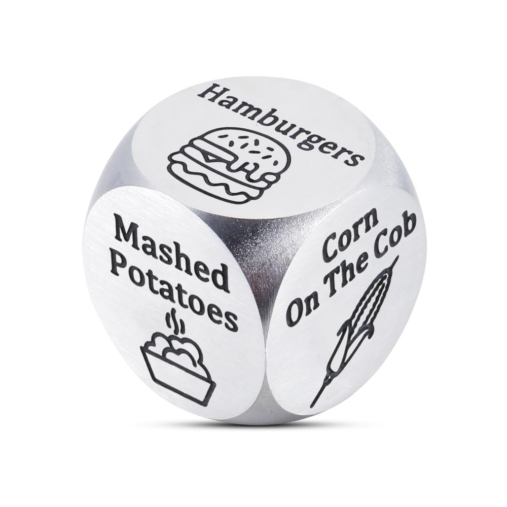 STVK 5 Senses Gift for Him - Valentines Day Gifts for Couples Food Decision Dice Fast Food Dice for Women Men Wife Husband Valentines Day Gift for Him Her 6th Iron Anniversary Wedding Gifts