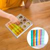 19Pcs Acrylic GEM Building Blocks Set Transparent Appearance Montessori Toys Rainbow Building Cubes Kids Boys Girls Teaching, Yellow view 4