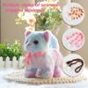 Easfan Walking Kitty Plush Toy Electric Interactive Cat Stuffed Animal Meowing Tail Wagging Head Nodding Cat Pet Toy Animated Kitten Birthday for Kids Toddlers,7.5 (Rainbow) view 2