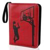 4 Pockets Trading Card Binder with 400 Card Capacity, 50 Removable Sleeves, Common Sports Card Album Collection Storage (Basketball Card) view 1