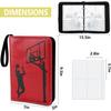 4 Pockets Trading Card Binder with 400 Card Capacity, 50 Removable Sleeves, Common Sports Card Album Collection Storage (Basketball Card) view 2