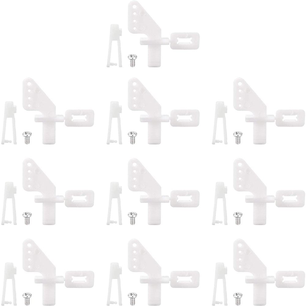 XYWHPGV 10Sets 4-Hole Nylon Pin Control Horns and Clevis Kit Model Airplane Electric Aircraft RC Fixed-Wing DIY Parts(ff328 9f3b1 a8e2a 88935 a44cd 68c03