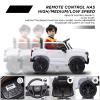 12V Ride on Car for 3-6years, Battery Powered Licensed by Chevrolet Silverado GMC Kids Ride On Truck, Toddler Electric Vehicles Toys w/RC, MP3/Bluetooth, Spring Suspensionfor Boys and Girls(White) view 2