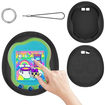 AZURAOKEY Silicone Case Replacement Compatible with Tamagotchi Uni, Anti-Drop Soft Cover for Tamagotchi Uni Accessories Case with Finger Lanyard (Bag Only