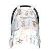 Personalized Cow Baby Car Seat Canopy for Babies with Name, Custom CarSeat Cover Girls Boys, Minky Nursing Breastfeeding Stroller Cover Canopies Newborn Infant Toddler view 1