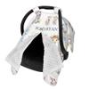 Personalized Cow Baby Car Seat Canopy for Babies with Name, Custom CarSeat Cover Girls Boys, Minky Nursing Breastfeeding Stroller Cover Canopies Newborn Infant Toddler view 2