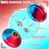 MAGICYOYO Pack of 2 Yoyos, Professional Yoyo V10 & K2, Responsive Yoyo for Kids Beginners, Unresponsive Yoyo for Adults, with 12 Yoyo Strings, Yoyo Case Storage Bag (Blue Red & Black ) view 4