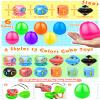 12 Pack 3.4" Jumbo Filled Easter Eggs with Toys Magic Bean Cubes, Fidget Puzzle Toy Brain Teaser Easter Basket Stuffer Egg Fillers, Stress Relief Party Favors Gifts Kid Toddler Teen Classroom Prizes view 2