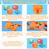 12 Pack 3.4" Jumbo Filled Easter Eggs with Toys Magic Bean Cubes, Fidget Puzzle Toy Brain Teaser Easter Basket Stuffer Egg Fillers, Stress Relief Party Favors Gifts Kid Toddler Teen Classroom Prizes view 3