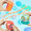 12 Pack 3.4" Jumbo Filled Easter Eggs with Toys Magic Bean Cubes, Fidget Puzzle Toy Brain Teaser Easter Basket Stuffer Egg Fillers, Stress Relief Party Favors Gifts Kid Toddler Teen Classroom Prizes view 4