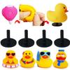 12 Pcs Duck Plug Set - Rubber Duck Mount Holder for Car Dashboard and Display Fixing, Animal Themed Self Adhesive Plastic Holder Bracket for Car Lover Gift (Rubber Ducks Not Included) view 2
