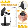 12 Pcs Duck Plug Set - Rubber Duck Mount Holder for Car Dashboard and Display Fixing, Animal Themed Self Adhesive Plastic Holder Bracket for Car Lover Gift (Rubber Ducks Not Included) view 4