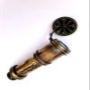 Handmade Antique Brass Kaleidoscope with Compass Design Lid & Leather Case Any Occasion Gift for Kids and Adults view 3