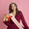 CIEHER 29th Birthday Crown, Sash and Pearl Pin Set, Rose Gold, Women Friends Birthday Gifts view 2