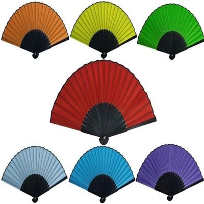 blue-ther Auto Appearing Fans Magic Tricks Two Fans Set Folded Fan Opened Instantly for Magicians Stage Illusions Gimmicks Mentalism Props (Yellow) (Green)