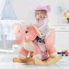 FUNLIO Elephant Baby Rocking Horse for Toddlers 6 Months to 3 Years, Cute & Graceful Pink Elephant Rocker for Baby Girl, Stuffed Plush Ride-on Rocking Animal, Easy to Assemble, CPC & CE Certified view 2