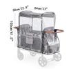 SeedFuture Raincover for W4 Stroller Wagon, Rain Cover Compatible with WONDERFOLD W4, Waterproof, Windproof, Protect from Dust and Snow view 2