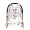 Personalized Dog Baby Car Seat Canopy for Babies with Name, Custom CarSeat Cover Girls Boys, Minky Nursing Breastfeeding Stroller Cover Canopies Newborn Infant Toddler view 1