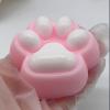Cat Paw Taba Squishy Toy Cute Furry Squeeze Toy Stress Relieving Silicone Toy Gifts for Kids and Adults Pink White 1 PCS view 2