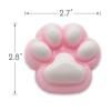 Cat Paw Taba Squishy Toy Cute Furry Squeeze Toy Stress Relieving Silicone Toy Gifts for Kids and Adults Pink White 1 PCS view 3