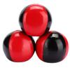 CDQL 3PCS Red Black Juggling Ball Set,PU Leather High End Portable EPS Fine Colloidal Particle Juggling Ball for Beginners view 1