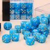 36 of Pack 12MM 6 Sided Dice Set,Pearl Pattern Game MINI Dice Set, 6 Sided Standard Dices for Yahtzee, Bunco or Teaching Math,with Portable Plastic Box(Blue Pearl) view 3