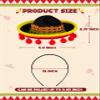 36 PCS Fiesta Decor, Fabric Hats with Ball Fringe & Headbands, Fun Costume Accessories for Mexican Theme Party Decorations view 2