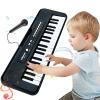37 Keys Piano for Kids Age 3-6, Kids Piano Keyboard with Microphone Portable Beginners Musical Piano Learning Educational Christmas Birthday Gift Toys for 3 4 5 6 Years Old Girls Boys (Black) view 1