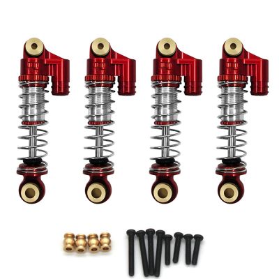 40mm 1/18 RC Shock Absorber Oil Damper Aluminum Threaded Set for FMS 1/18 RC Crawler Upgrade Front & Rear Tele Shocks Accessories