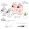 Tommee Tippee Natural Start 8 Piece BPA Free Bottle Set, Includes 2 x 5 oz & 2 x 9 oz Bottles, 1 x Medium Flow Nipple, 1 x 0-6m Pacifier, 1 x Removable Bottle Handle, 1 x Cleaning Brush, Pink view 2