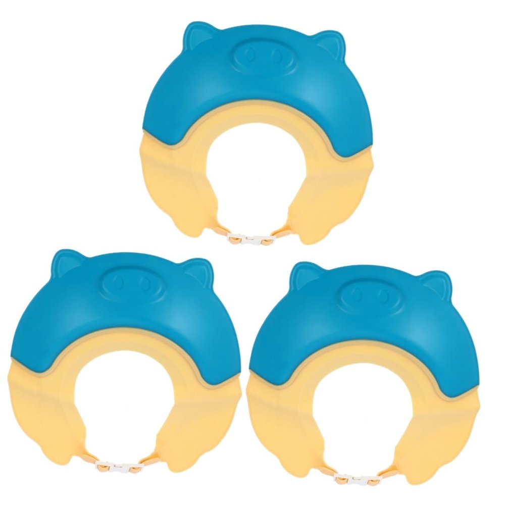 FAVOMOTO 3pcs Shampoo Hat Bath Accessory for Hair Washing Shower Cap Cartoon Design Lightweight and Easy to Boys and Girls