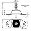 Marine Flexible Engine Mount - M12 Stud - HGE1605 - HGE view 2