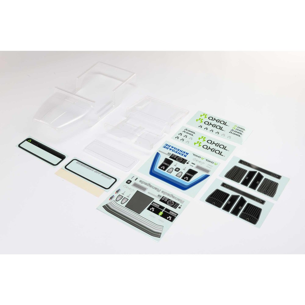 Axial Jeep CJ-7 Body Set, Clear: SCX10 III, AXI230057