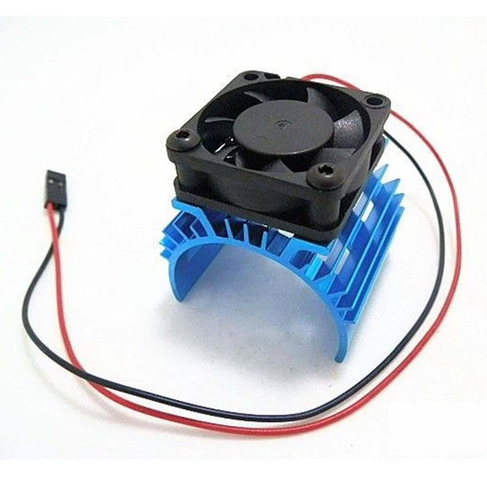 CHICHIYANG Upgrad Hard Steel Heat Sink with 5V Cooling Fan Mount for RC 1/10 Car 540 550 3650 Size Motor RC Car Crawler, RC Crawler Car Upgrade Parts