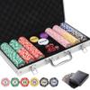 LUOBAO 300pcs Clay Poker Chips Denominations 13.5 Grams Casino Poker Chips Set Blackjack Chips Nunbered Texas Hold'em Gambing Poker Night Cube Black Jack Card Game view 1